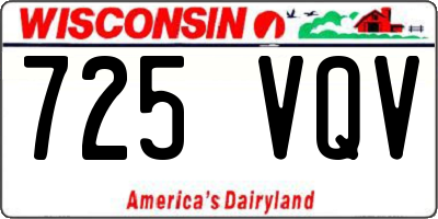 WI license plate 725VQV