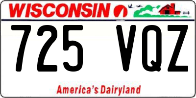 WI license plate 725VQZ