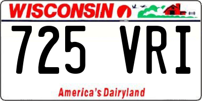 WI license plate 725VRI