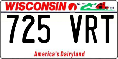 WI license plate 725VRT