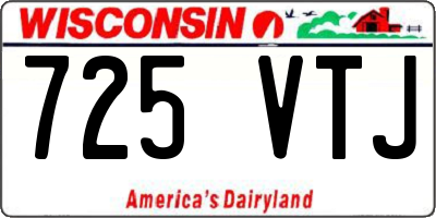 WI license plate 725VTJ