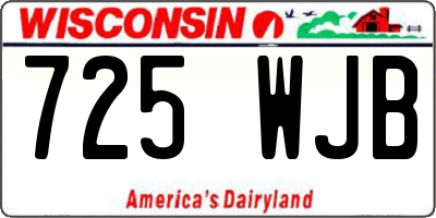 WI license plate 725WJB