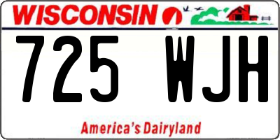 WI license plate 725WJH