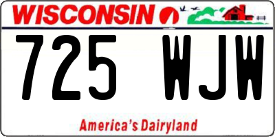 WI license plate 725WJW
