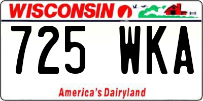 WI license plate 725WKA