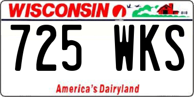 WI license plate 725WKS
