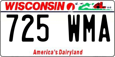 WI license plate 725WMA