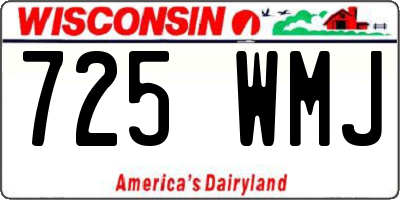 WI license plate 725WMJ