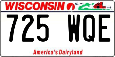 WI license plate 725WQE