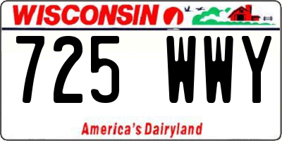 WI license plate 725WWY