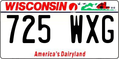 WI license plate 725WXG