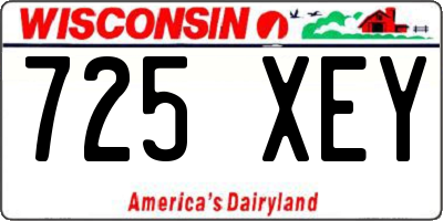 WI license plate 725XEY