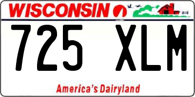 WI license plate 725XLM