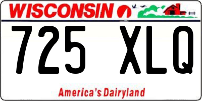 WI license plate 725XLQ