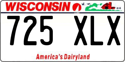 WI license plate 725XLX