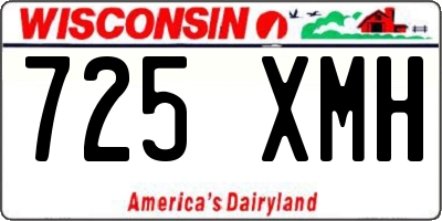 WI license plate 725XMH