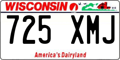 WI license plate 725XMJ