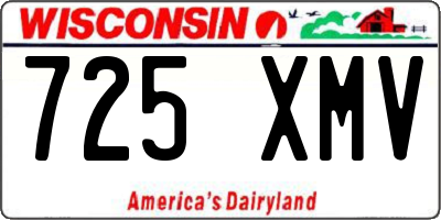 WI license plate 725XMV