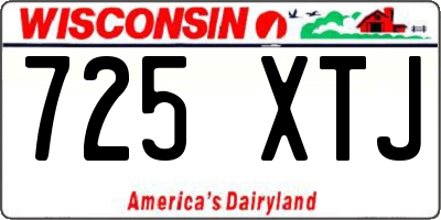 WI license plate 725XTJ