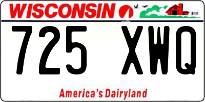 WI license plate 725XWQ