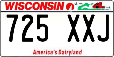 WI license plate 725XXJ