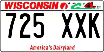 WI license plate 725XXK