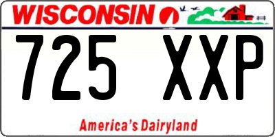 WI license plate 725XXP
