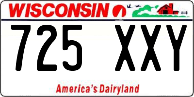 WI license plate 725XXY