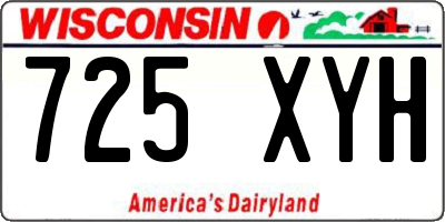 WI license plate 725XYH