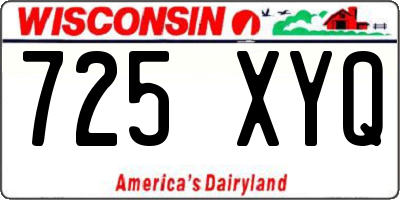 WI license plate 725XYQ