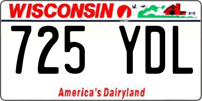 WI license plate 725YDL