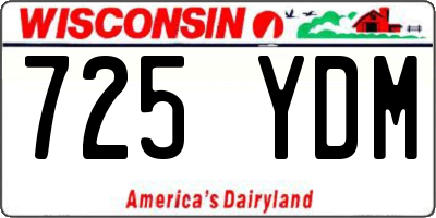 WI license plate 725YDM