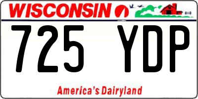 WI license plate 725YDP
