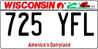 WI license plate 725YFL