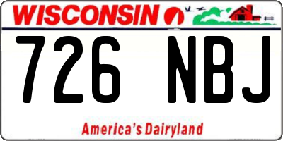 WI license plate 726NBJ