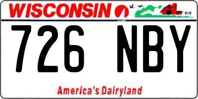 WI license plate 726NBY