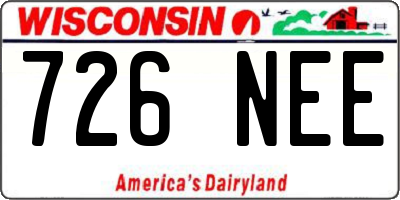 WI license plate 726NEE