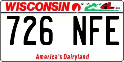 WI license plate 726NFE