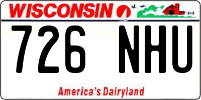 WI license plate 726NHU