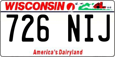 WI license plate 726NIJ