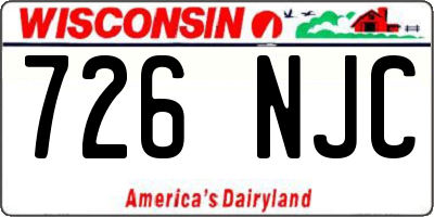 WI license plate 726NJC