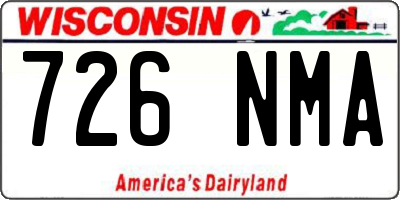 WI license plate 726NMA