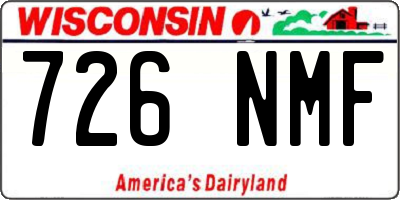 WI license plate 726NMF