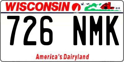 WI license plate 726NMK