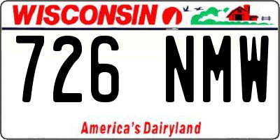 WI license plate 726NMW