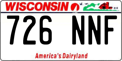 WI license plate 726NNF