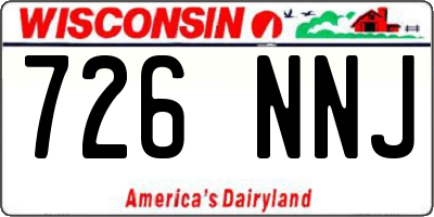WI license plate 726NNJ