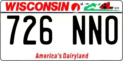 WI license plate 726NNO
