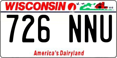 WI license plate 726NNU