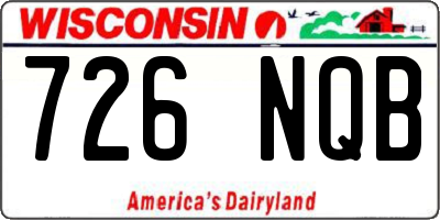 WI license plate 726NQB